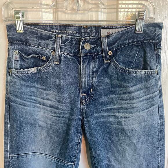 AG-ED Denim Jeans (Adriano Goldschmied) Ex-Boyfriend Slim Slouchy Patchwork 24" - Picture 3 of 9